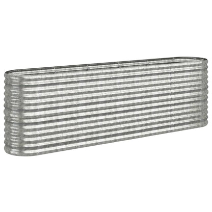 Letto Giardino Acciaio Verniciato a Polvere 224x40x68cm Argento