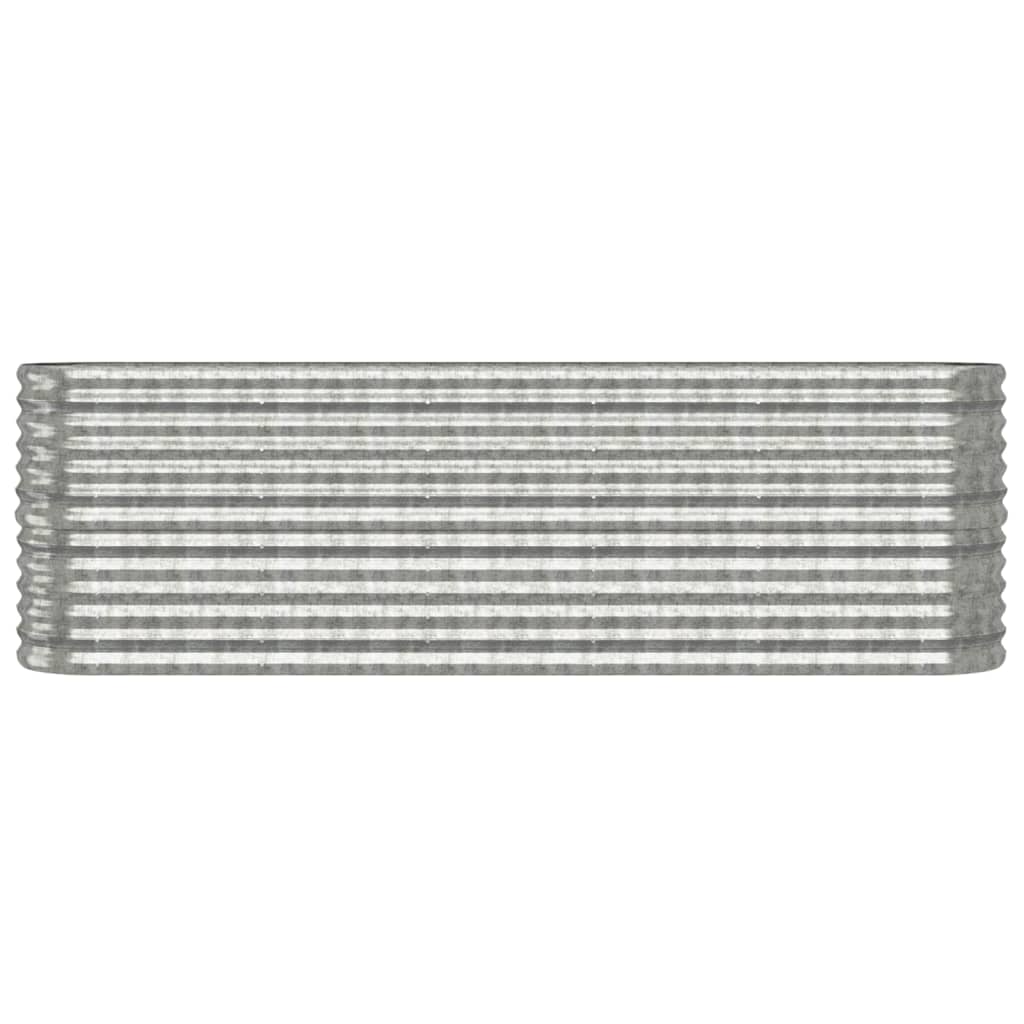 Letto Giardino Acciaio Verniciato a Polvere 224x40x68cm Argento
