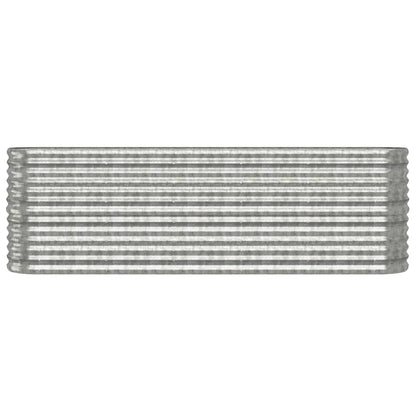 Letto Giardino Acciaio Verniciato a Polvere 224x40x68cm Argento