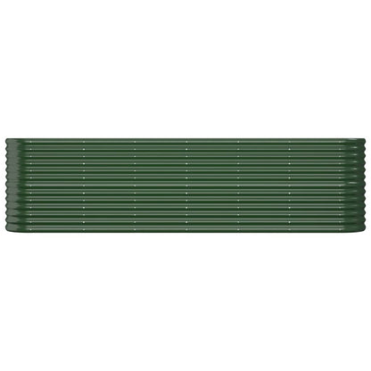 Letto Giardino Acciaio Verniciato a Polvere 260x40x68 cm Verde