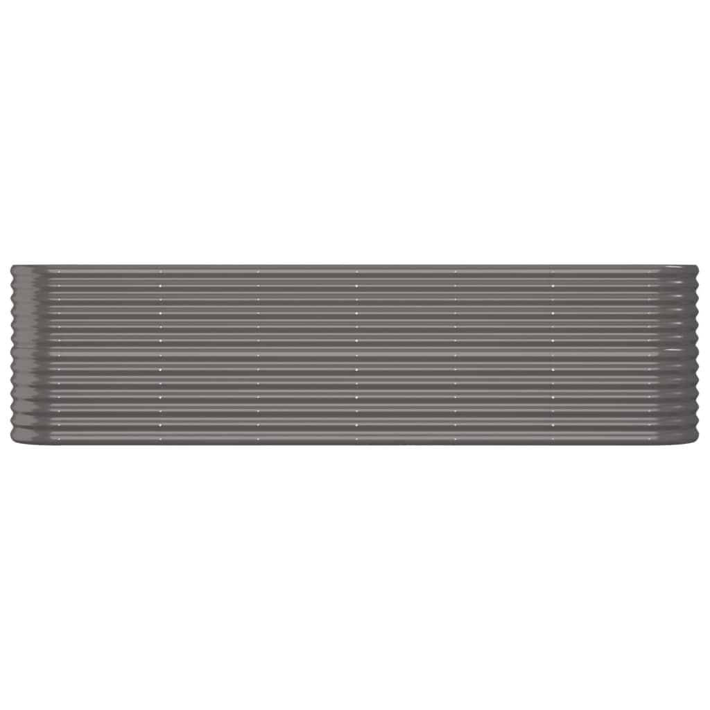 Letto Giardino Acciaio Verniciato a Polvere 260x40x68 cm Grigio
