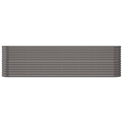 Letto Giardino Acciaio Verniciato a Polvere 260x40x68 cm Grigio