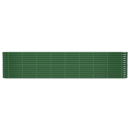 Letto Giardino Acciaio Verniciato a Polvere 332x40x68 cm Verde