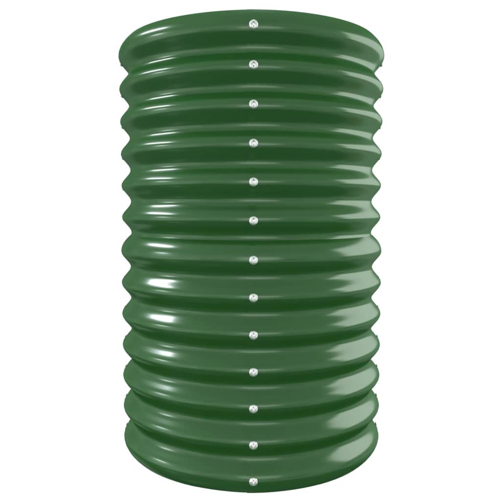 Letto Giardino Acciaio Verniciato a Polvere 332x40x68 cm Verde