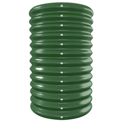 Letto Giardino Acciaio Verniciato a Polvere 332x40x68 cm Verde