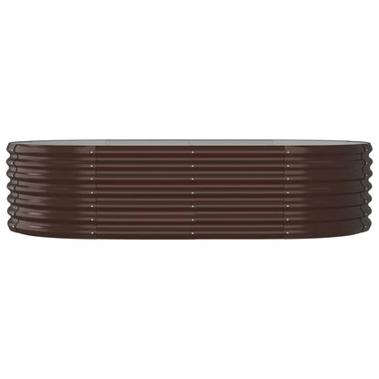Letto Giardino Acciaio Verniciato a Polvere 152x80x36cm Marrone