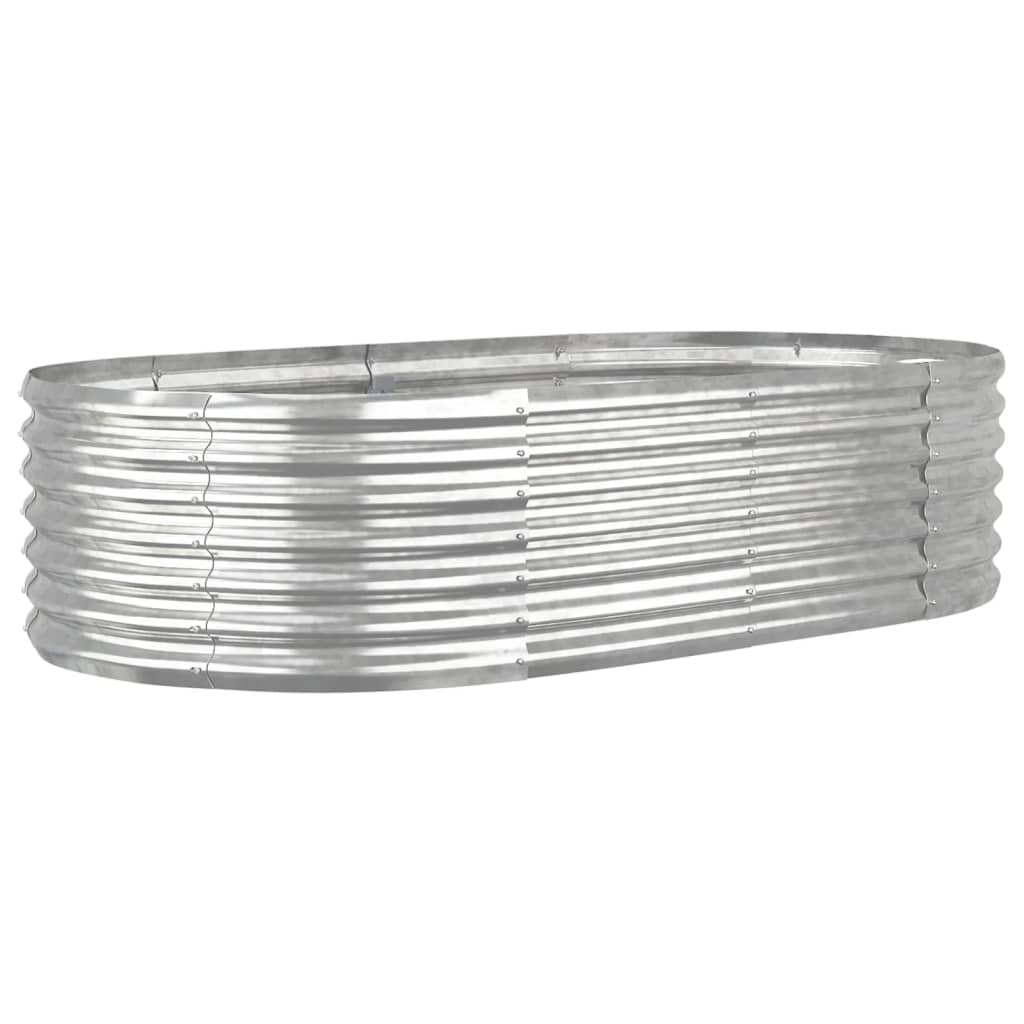 Letto Giardino Acciaio Verniciato a Polvere 152x80x36cm Argento