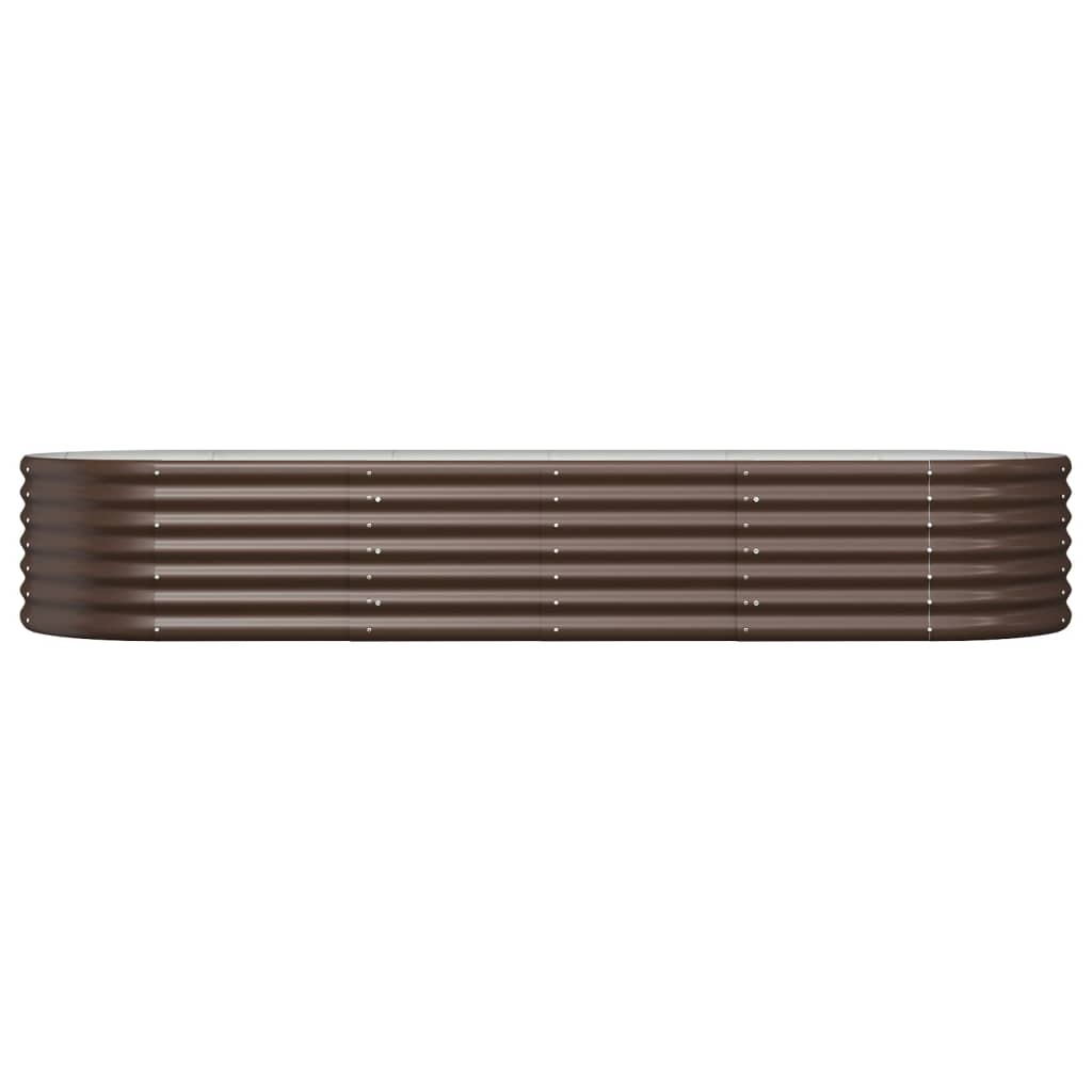 Letto Giardino Acciaio Verniciato a Polvere 224x80x36cm Marrone