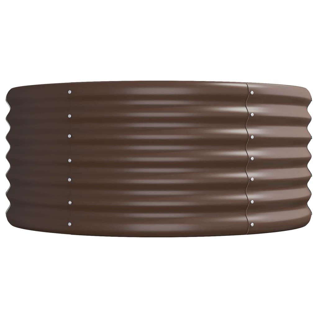 Letto Giardino Acciaio Verniciato a Polvere 224x80x36cm Marrone