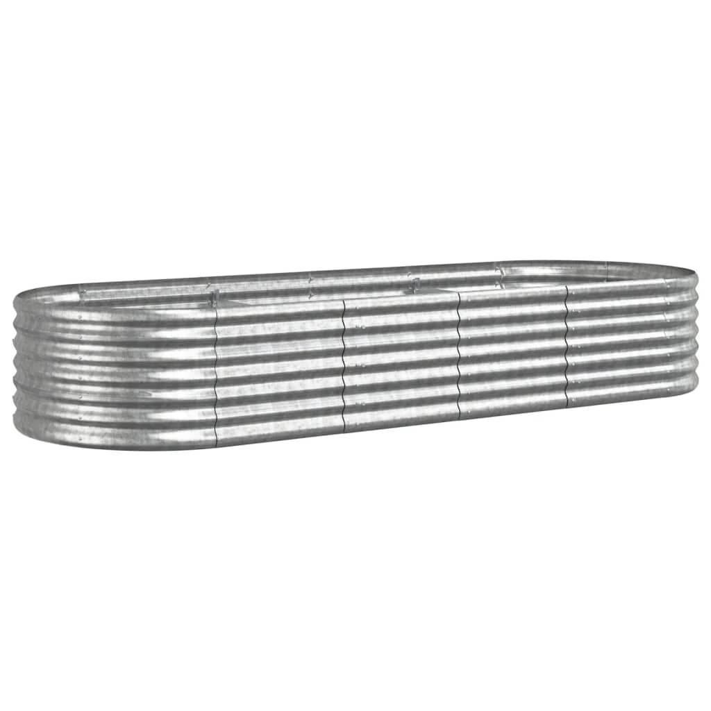 Letto Giardino Acciaio Verniciato a Polvere 224x80x36cm Argento