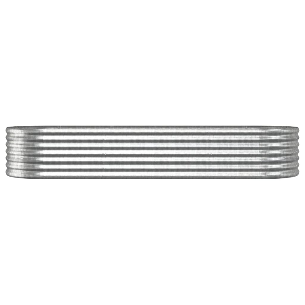 Letto Giardino Acciaio Verniciato a Polvere 224x80x36cm Argento
