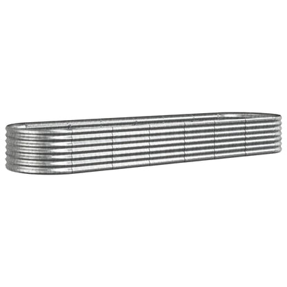Letto Giardino Acciaio Verniciato a Polvere 296x80x36cm Argento