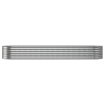 Letto Giardino Acciaio Verniciato a Polvere 296x80x36cm Argento
