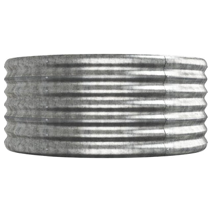 Letto Giardino Acciaio Verniciato a Polvere 296x80x36cm Argento