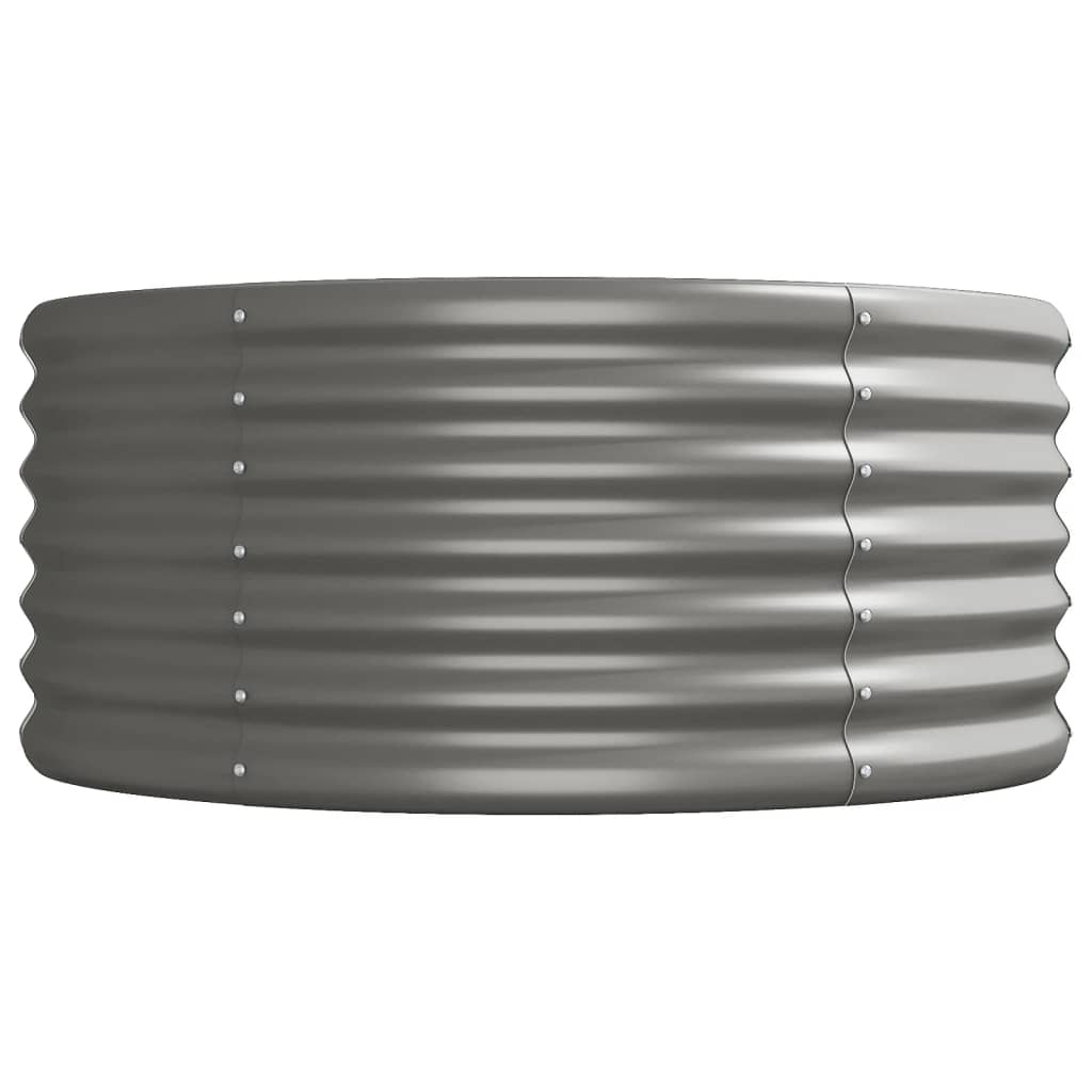 Letto Giardino Acciaio Verniciato a Polvere 368x80x36 cm Grigio