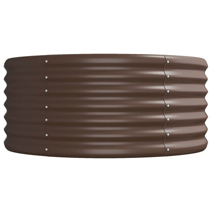 Letto Giardino Acciaio Verniciato a Polvere 368x80x36cm Marrone