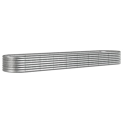 Letto Giardino Acciaio Verniciato a Polvere 368x80x36cm Argento