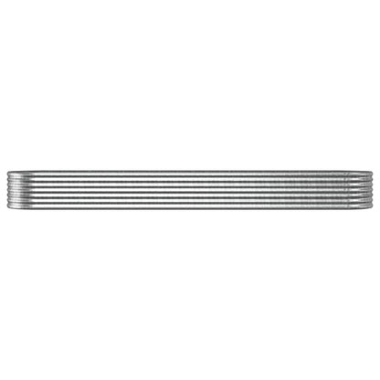 Letto Giardino Acciaio Verniciato a Polvere 368x80x36cm Argento