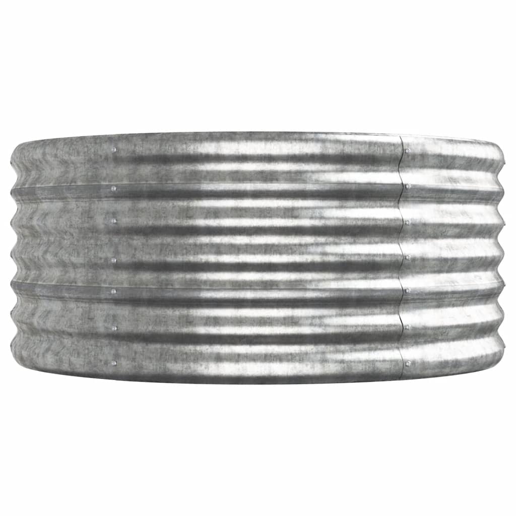 Letto Giardino Acciaio Verniciato a Polvere 368x80x36cm Argento