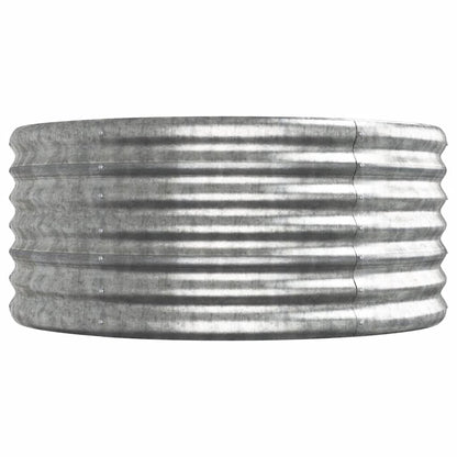 Letto Giardino Acciaio Verniciato a Polvere 368x80x36cm Argento