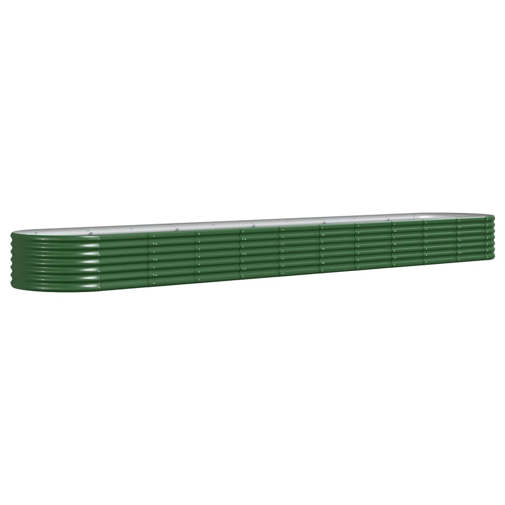 Letto Giardino Acciaio Verniciato a Polvere 440x80x36 cm Verde