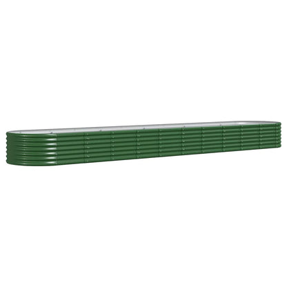 Letto Giardino Acciaio Verniciato a Polvere 440x80x36 cm Verde