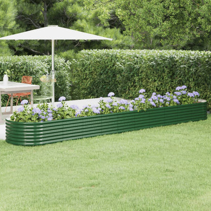 Letto Giardino Acciaio Verniciato a Polvere 440x80x36 cm Verde