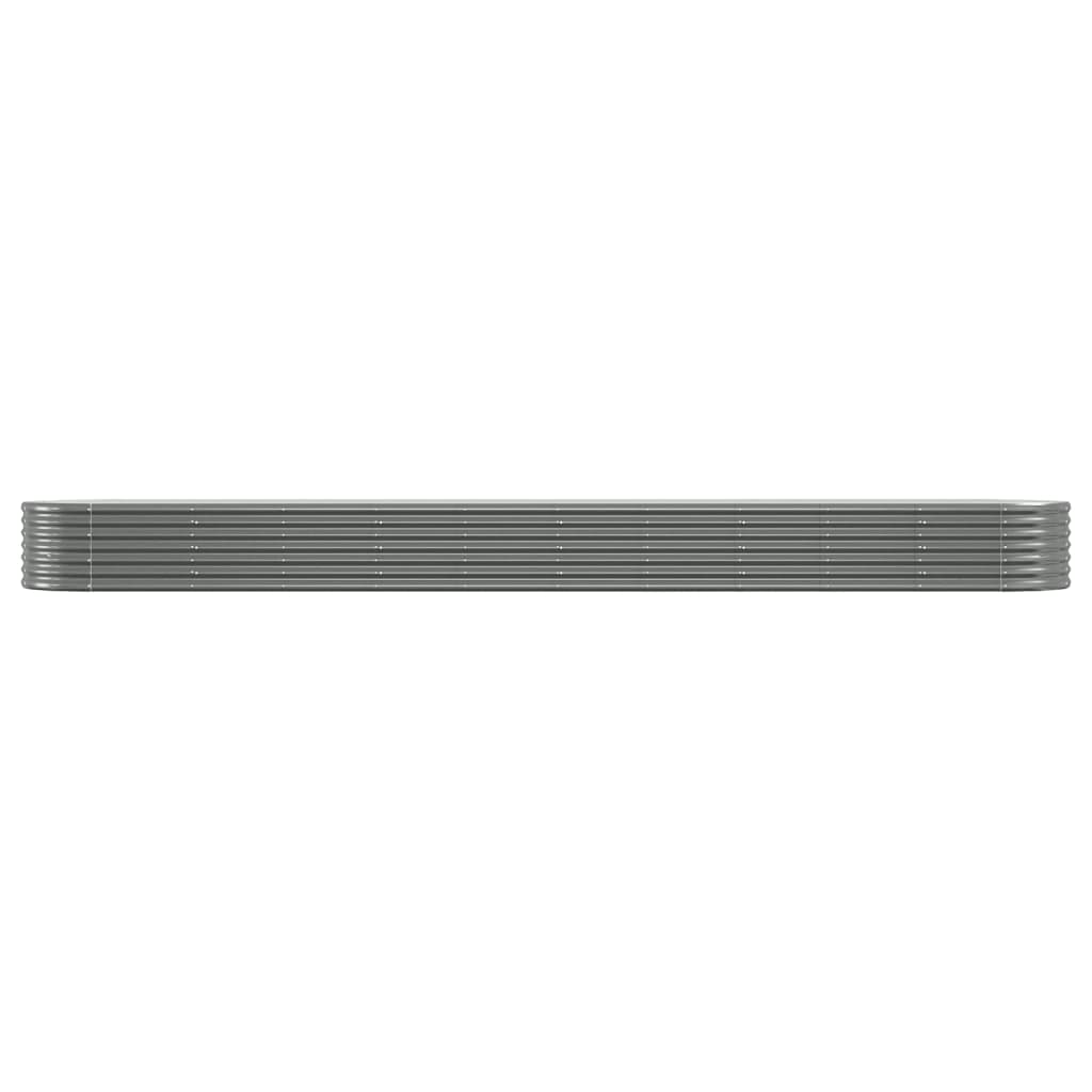 Letto Giardino Acciaio Verniciato a Polvere 440x80x36 cm Grigio
