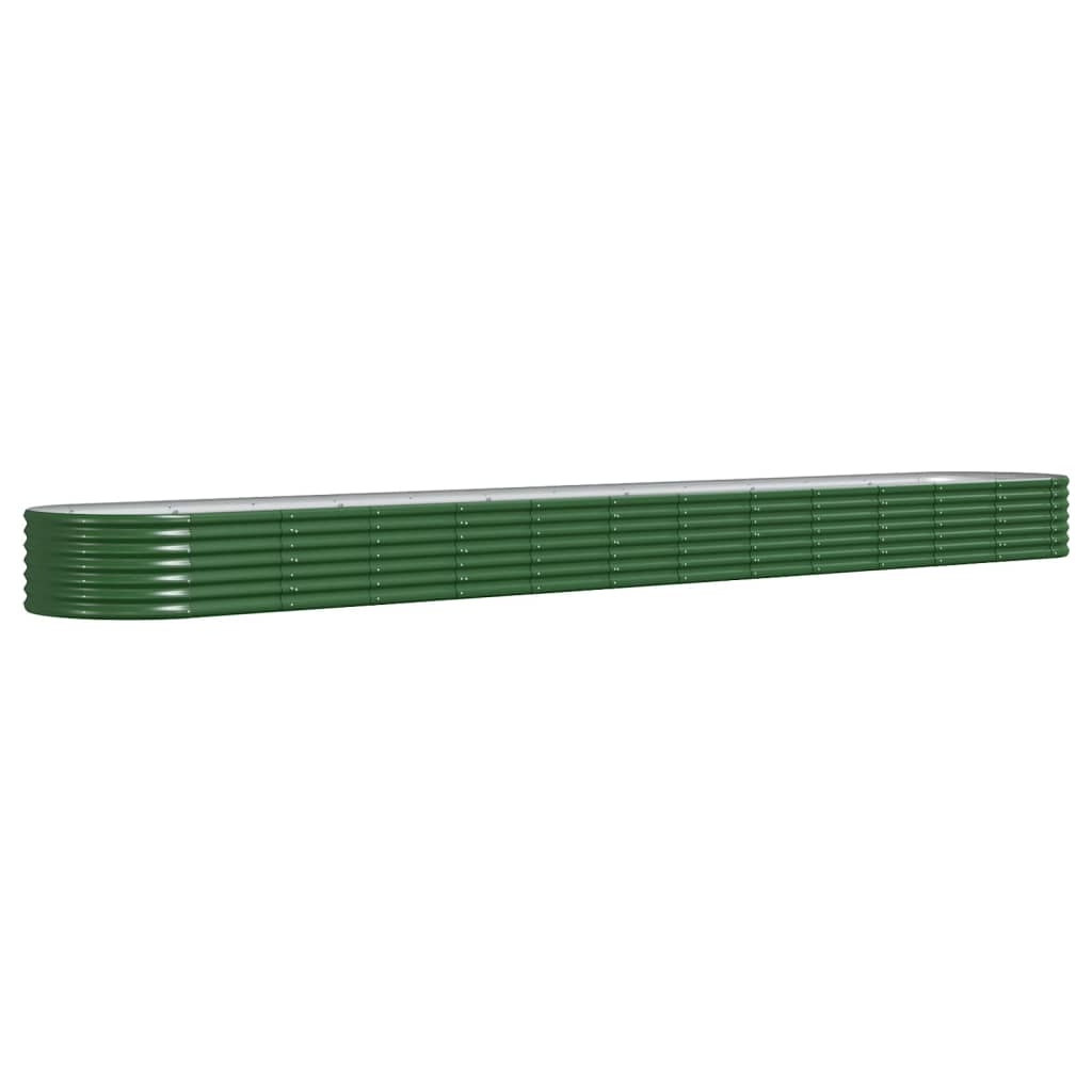 Letto Giardino Acciaio Verniciato a Polvere 512x80x36 cm Verde