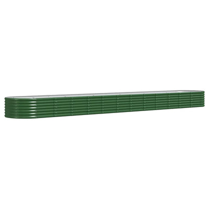 Letto Giardino Acciaio Verniciato a Polvere 512x80x36 cm Verde