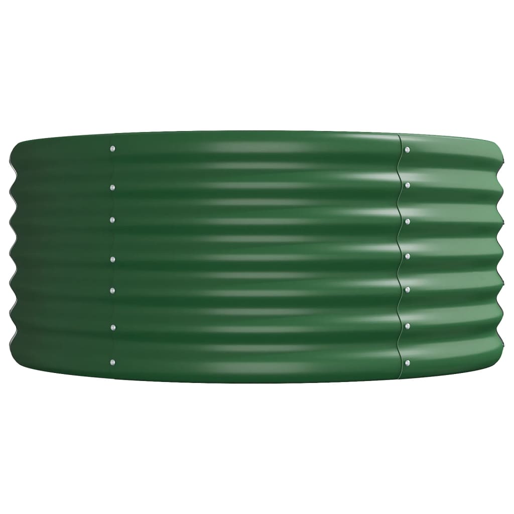 Letto Giardino Acciaio Verniciato a Polvere 512x80x36 cm Verde