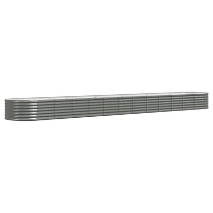 Letto Giardino Acciaio Verniciato a Polvere 512x80x36 cm Grigio