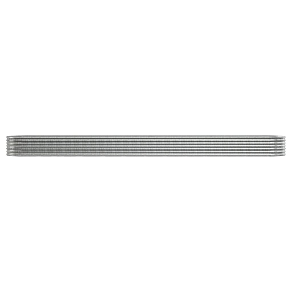 Letto Giardino Acciaio Verniciato a Polvere 512x80x36cm Argento