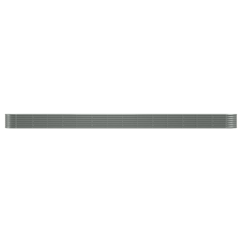 Letto Giardino Acciaio Verniciato a Polvere 620x80x36 cm Grigio