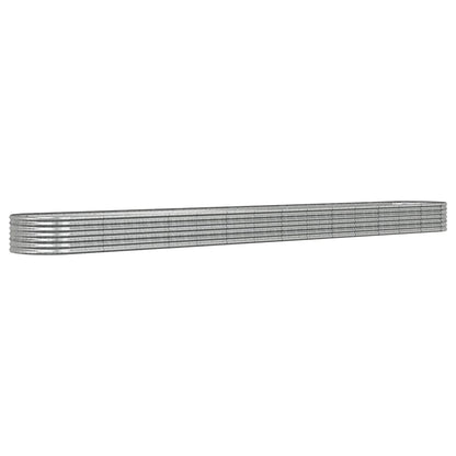 Letto Giardino Acciaio Verniciato a Polvere 620x80x36cm Argento