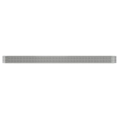 Letto Giardino Acciaio Verniciato a Polvere 620x80x36cm Argento