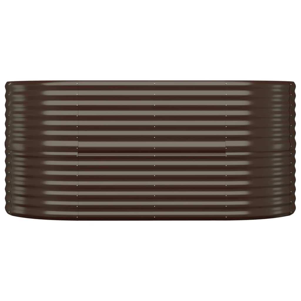 Letto Giardino Acciaio Verniciato a Polvere 152x80x68cm Marrone