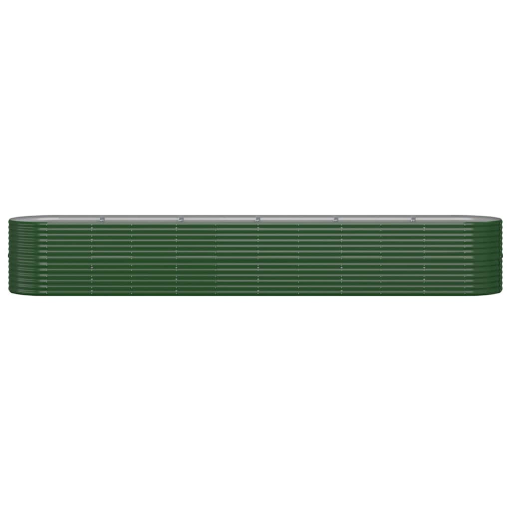 Letto Giardino Acciaio Verniciato a Polvere 440x80x68 cm Verde