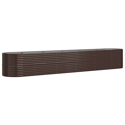 Letto Giardino Acciaio Verniciato a Polvere 440x80x68cm Marrone