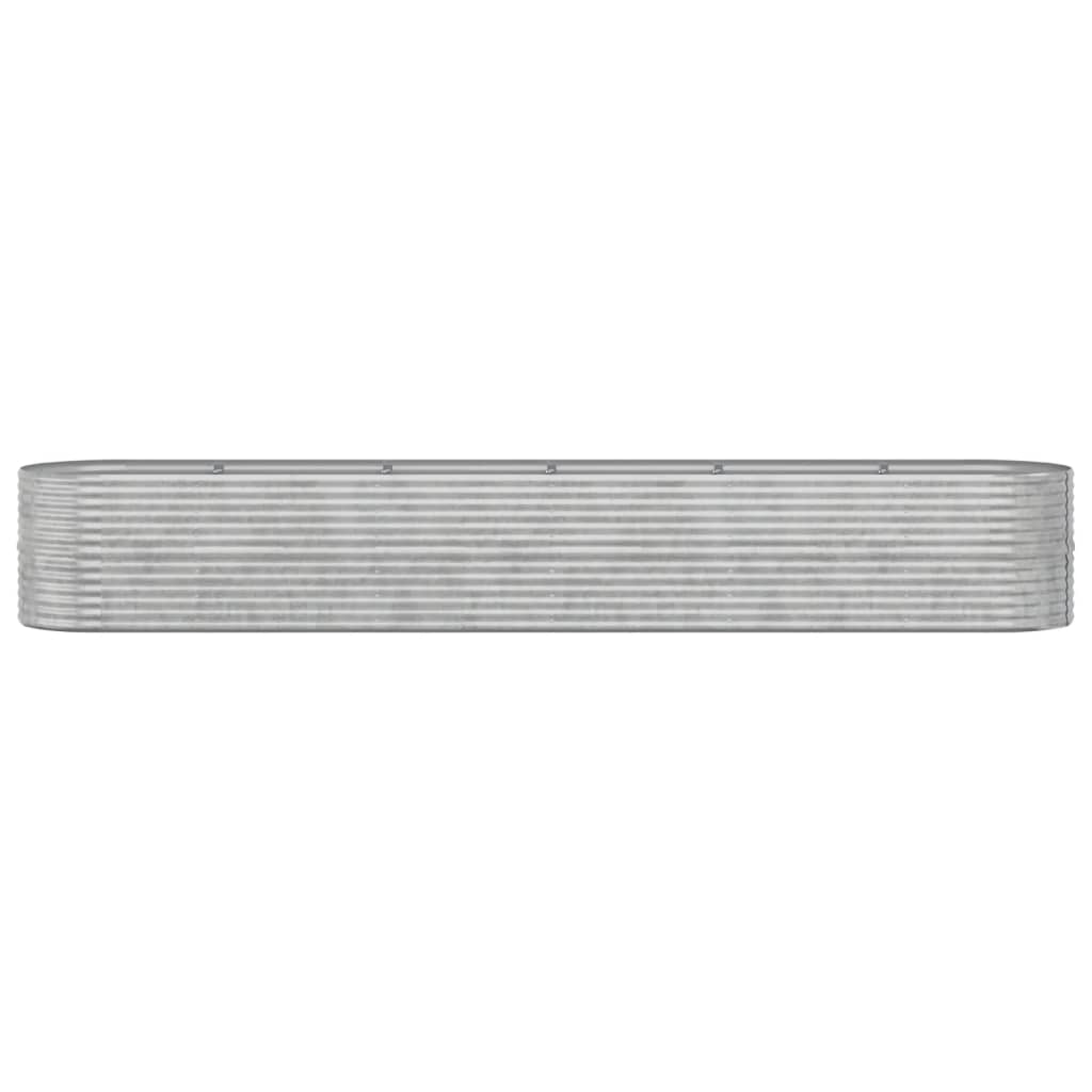 Letto Giardino Acciaio Verniciato a Polvere 440x80x68cm Argento