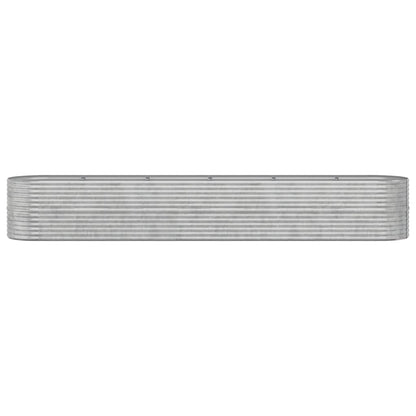 Letto Giardino Acciaio Verniciato a Polvere 440x80x68cm Argento