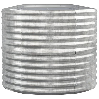 Letto Giardino Acciaio Verniciato a Polvere 440x80x68cm Argento