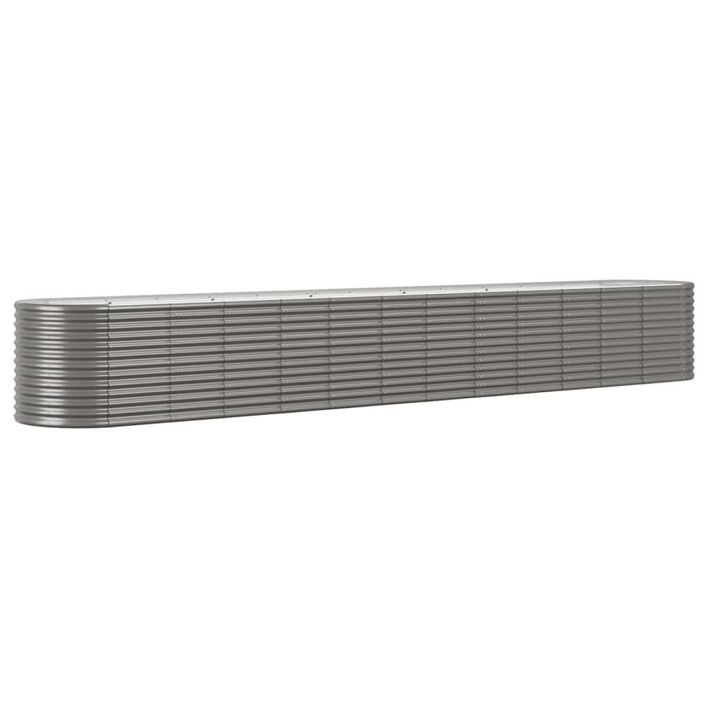 Letto Giardino Acciaio Verniciato a Polvere 512x80x68 cm Grigio