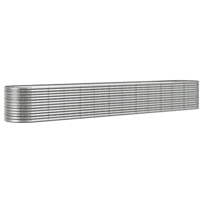 Letto Giardino Acciaio Verniciato a Polvere 512x80x68cm Argento