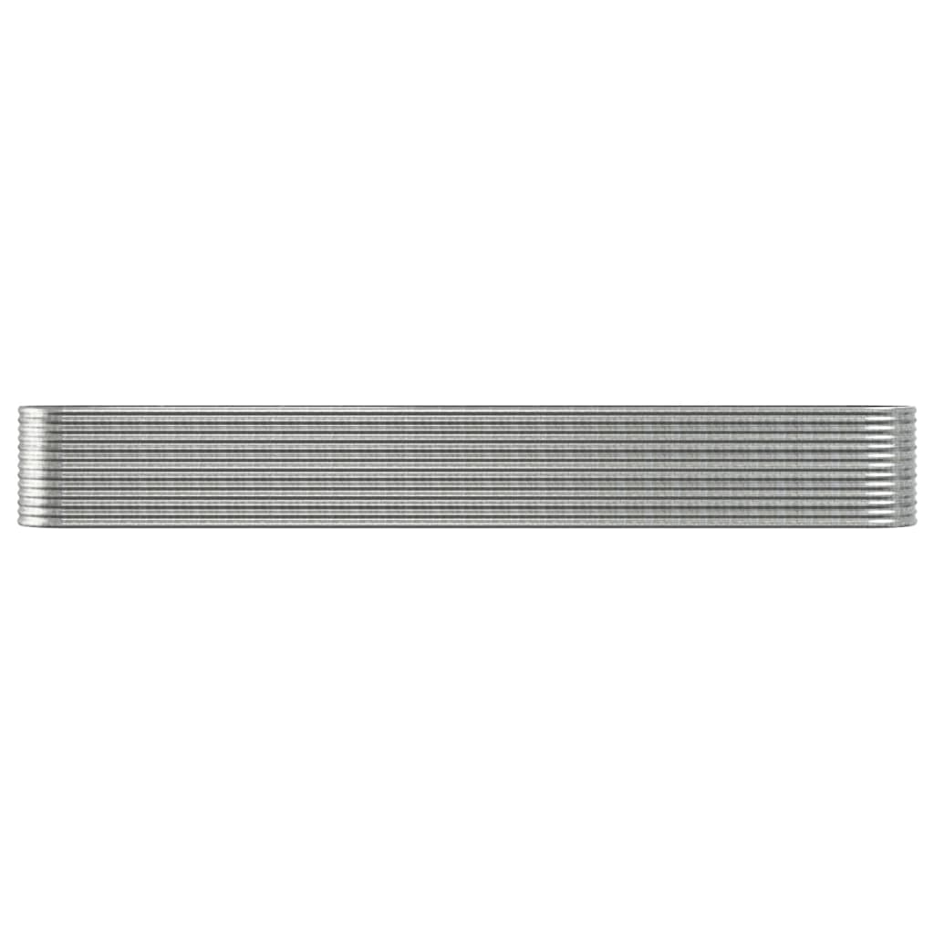 Letto Giardino Acciaio Verniciato a Polvere 512x80x68cm Argento