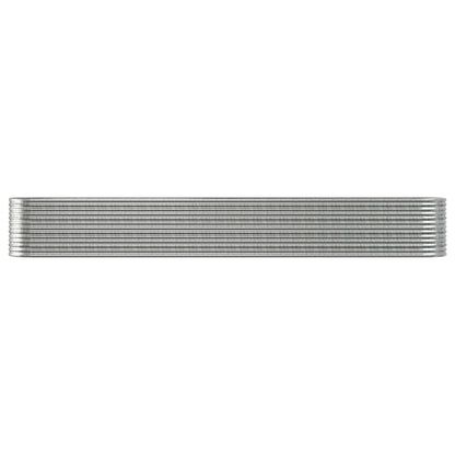 Letto Giardino Acciaio Verniciato a Polvere 512x80x68cm Argento