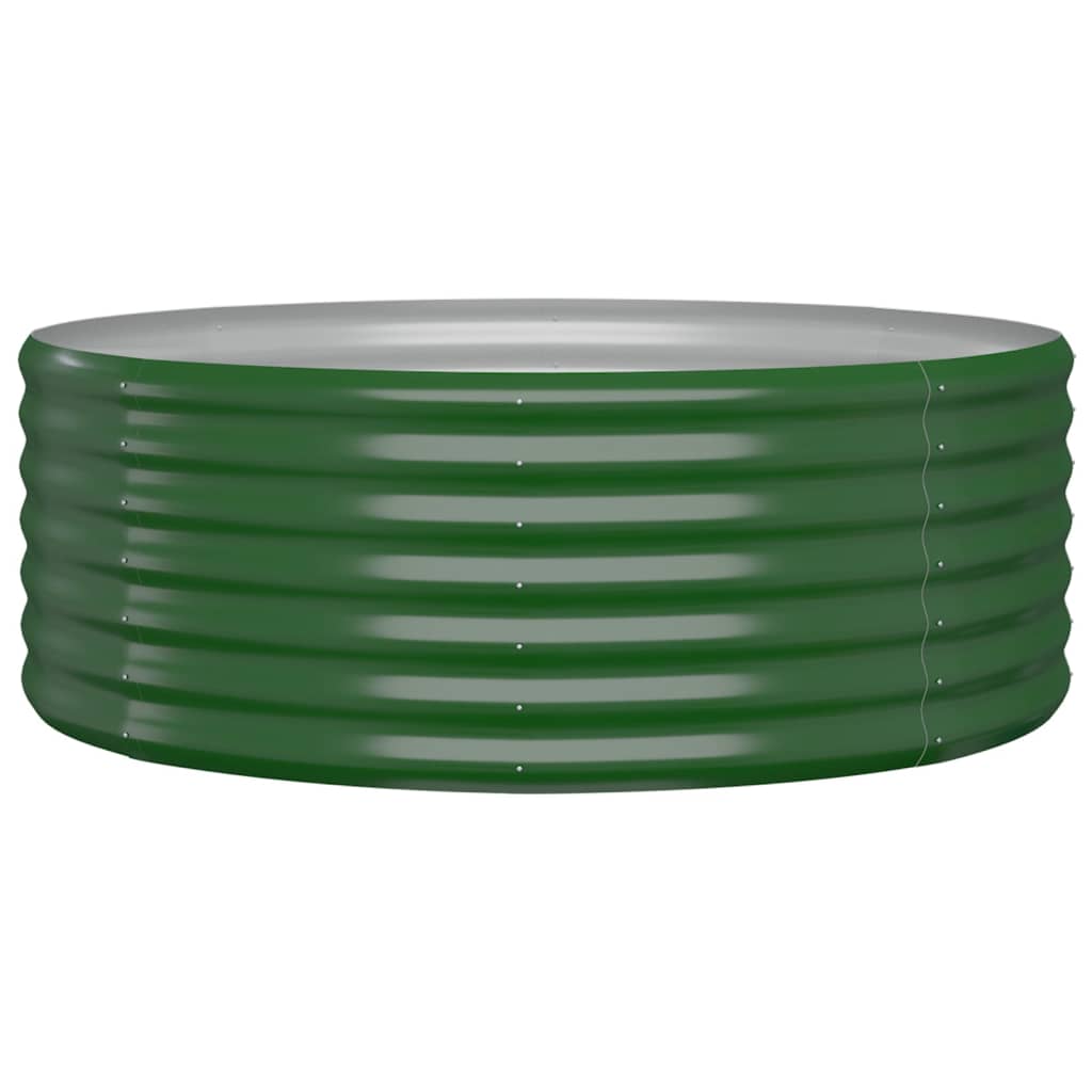 Letto Giardino Acciaio Verniciato a Polvere 100x100x36 cm Verde