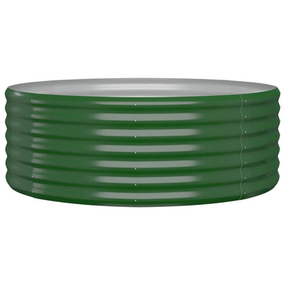 Letto Giardino Acciaio Verniciato a Polvere 100x100x36 cm Verde
