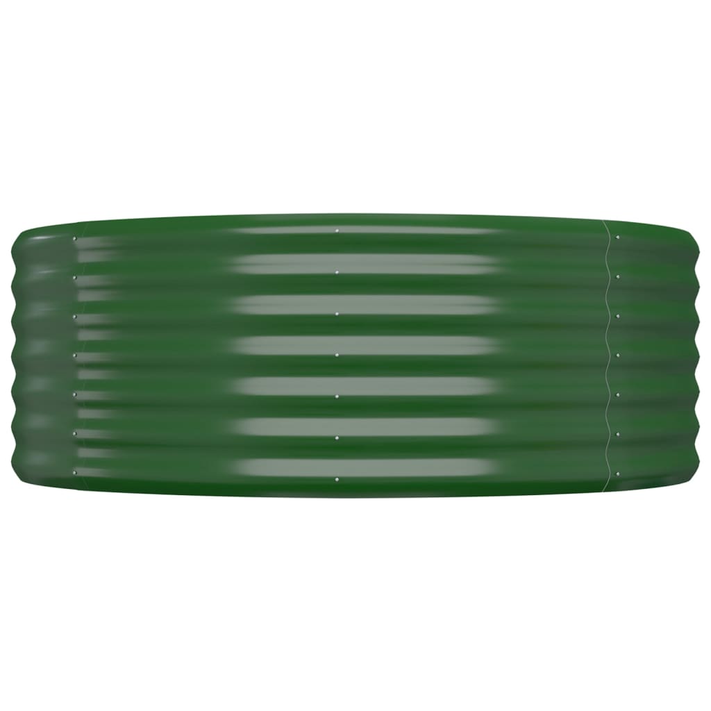 Letto Giardino Acciaio Verniciato a Polvere 100x100x36 cm Verde
