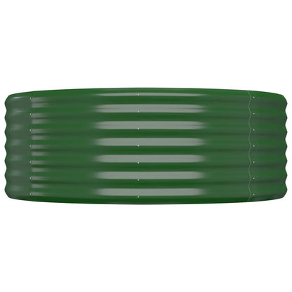 Letto Giardino Acciaio Verniciato a Polvere 100x100x36 cm Verde